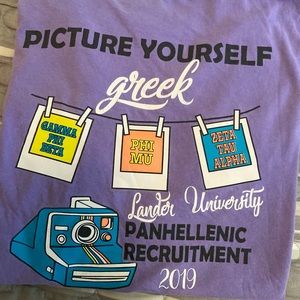 Gamma Phi Beta Panhellenic recruitment shirt.